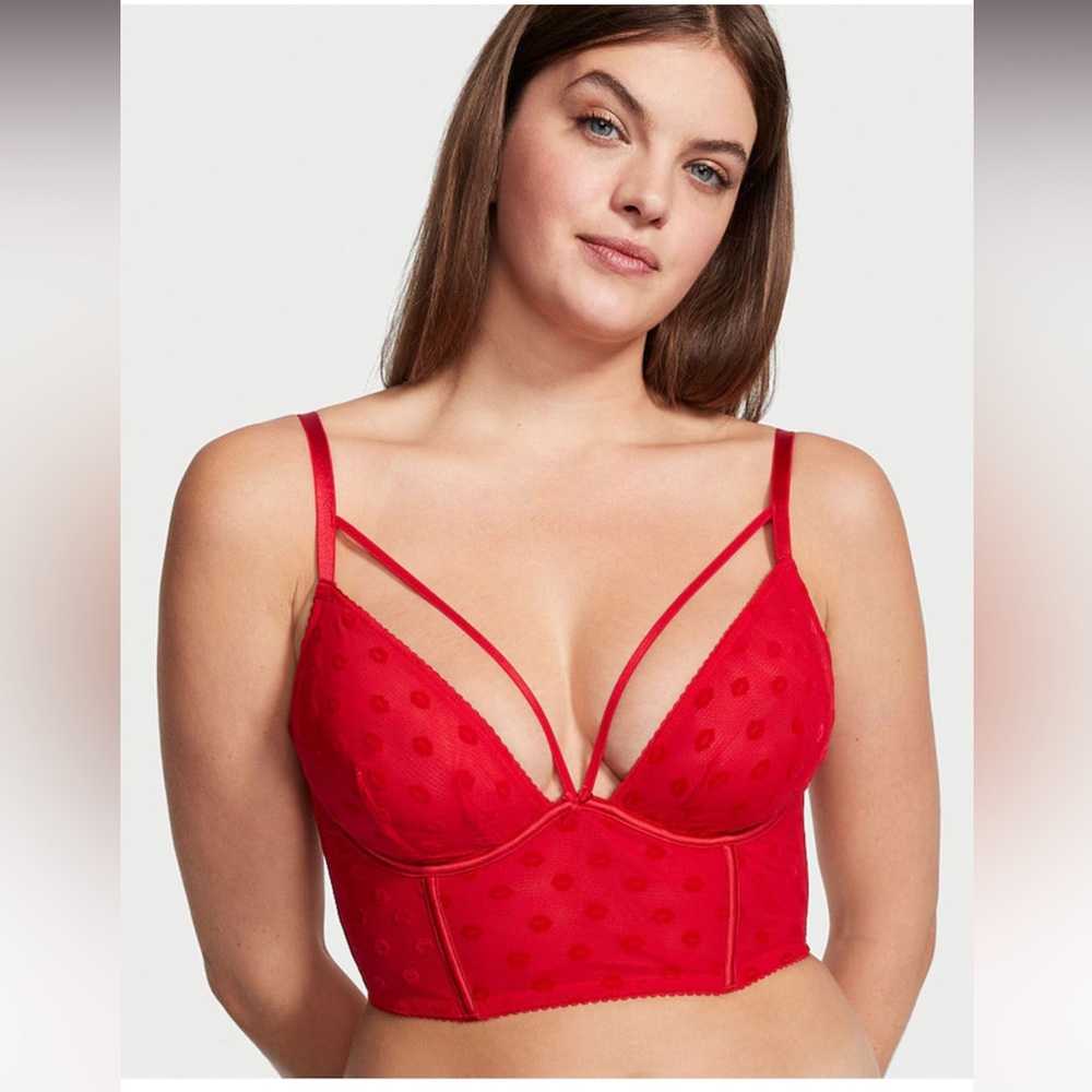 Victoria's Secret Vibrant Red Lace Bra
